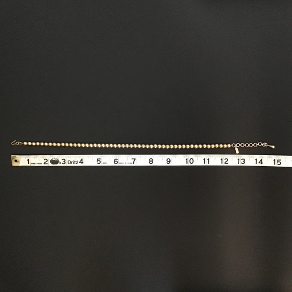 Monet Vintage Gold Tone Bead Necklace 15” Adjustable - Picture 5 of 11